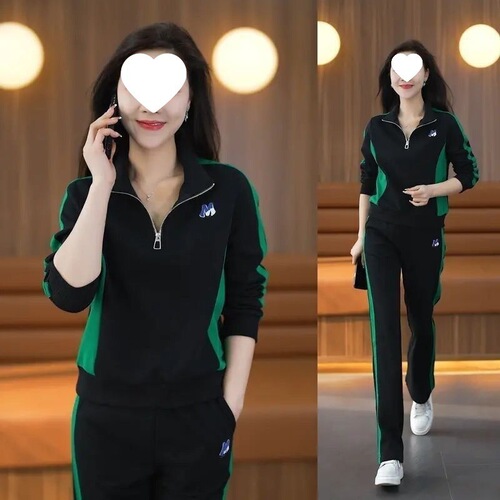 Ladies Sporty Casual Set with Hooded Sweatshirt and Wide Leg Pants, Spring and Autumn Outfit, Stylish Two-Piece Set #865