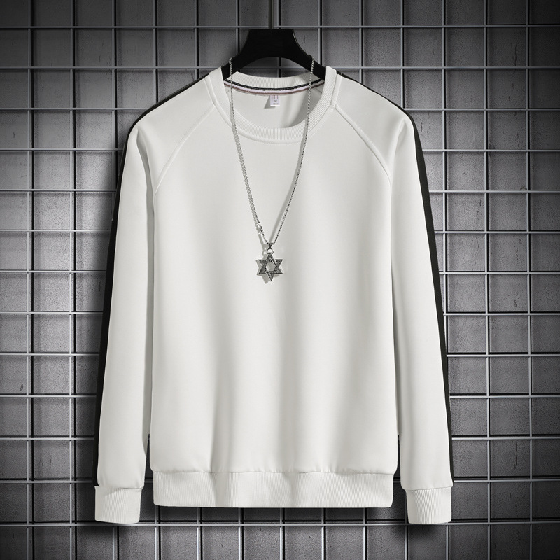 2022 nueva primavera de manga larga chaqueta de hombre versión en blanco personalizada LOGO cuello redondo ropa de trabajo para hombres y mujeres