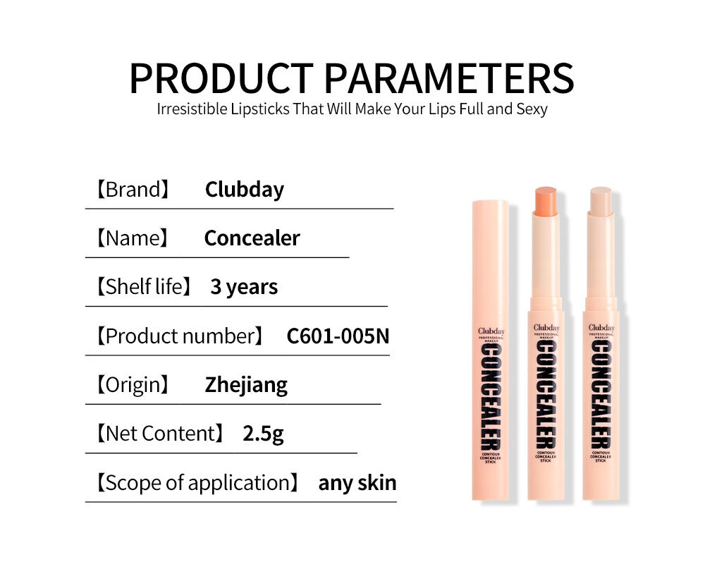 Clubday Cross-border Facial and Body bestseller Contour Shadow Concealer Pen, Natural three-dimensional matte Waterproof Concealer stick undefined