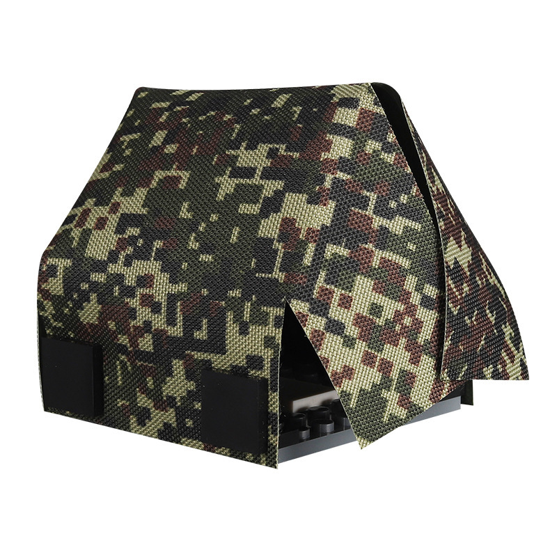 Cross-border AliExpress Amazon MOC Military Special Forces World War II camouflage tent scene building blocks children's toys