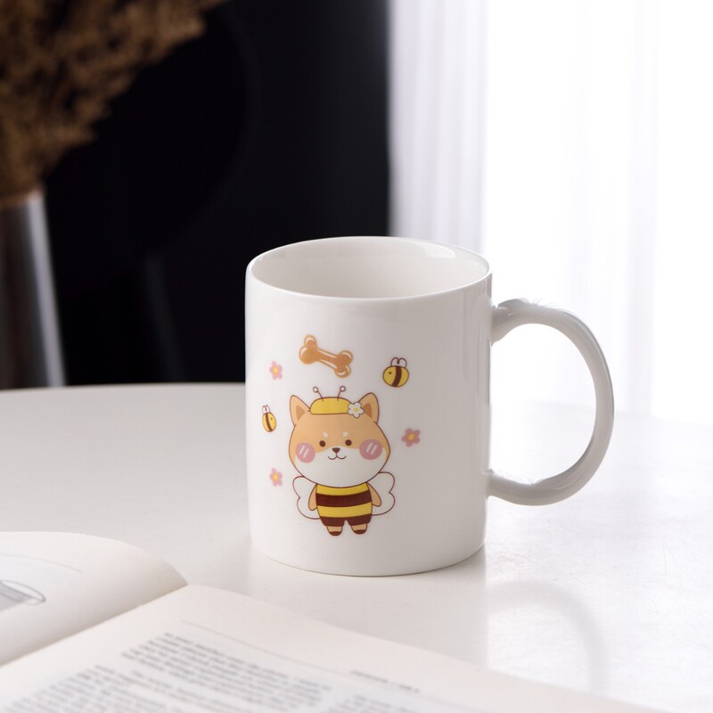 陶器製の漫画風マグカップ、女の子らしい、親友同士のカップ、ミルクカップ、コーヒーカップ、可愛い、インスタ映え、高颜值|undefined