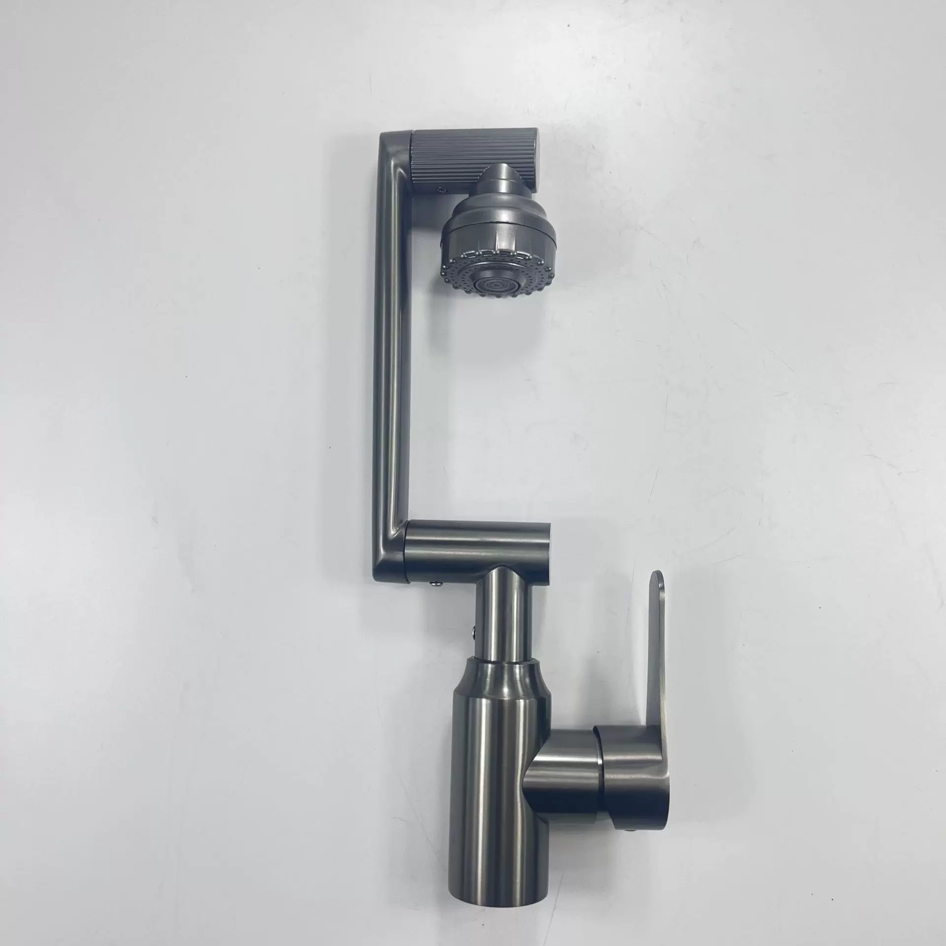 不锈钢枪灰招财猫 机械手臂单孔面盆龙头不锈钢菜盆龙头淋室龙头