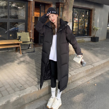 新中式羽绒服男女超长过膝加厚款2025冬季新款防寒跨境冬装情侣