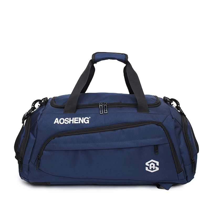 Bolsa de entrenamiento de baloncesto masculino simple de gran capacidad bolsa deportiva separación seca y húmeda bolsa de viaje
