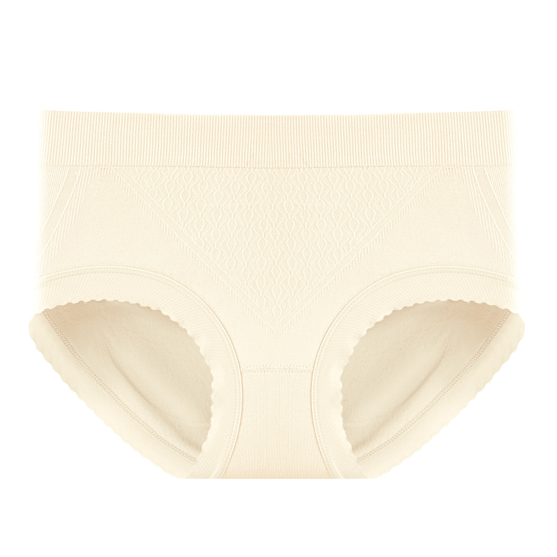 Ropa interior sin costuras de cintura media cómoda, suave y agradable para la piel 2024 nueva entrepierna transpirable de seda 7A ropa interior de mujer de alta elasticidad