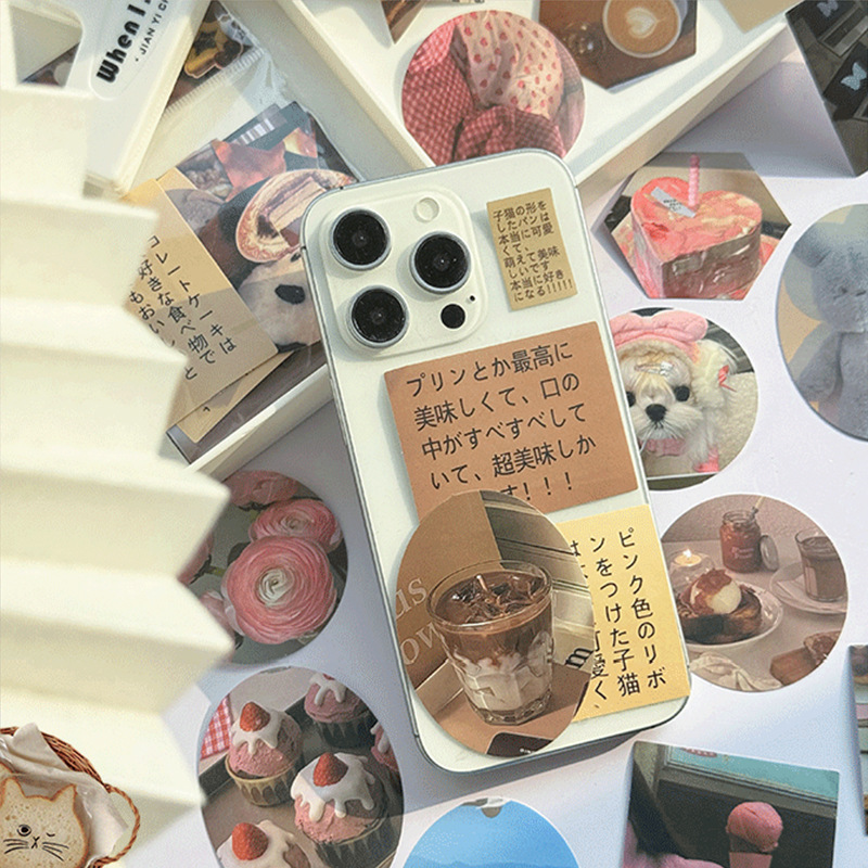 Paquete de pegatinas retro sin fin serie de flores de plantas materiales de collage decoración de pegatinas DIY