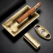 CIGARLOONG茄龙雪茄工具套装打火机烟灰缸雪茄剪刀三件套礼盒包装