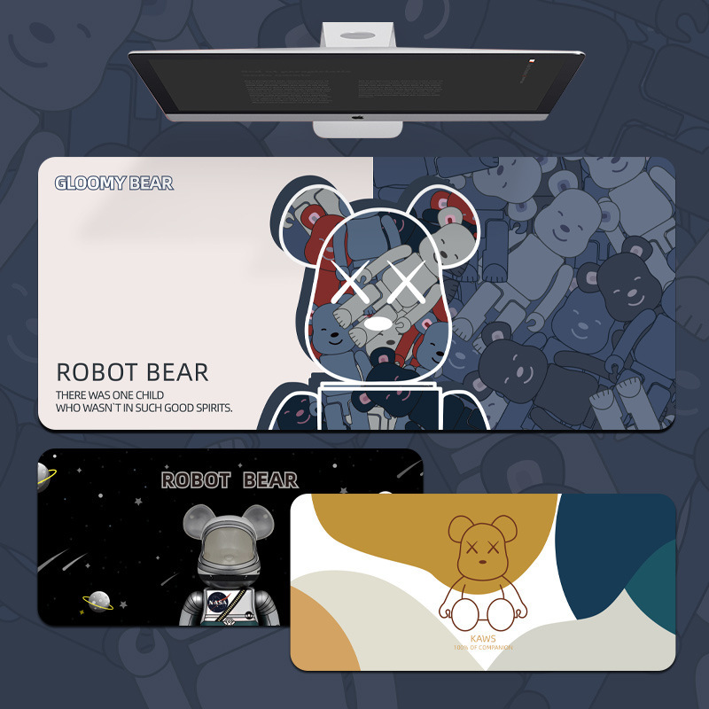 Large Mouse Pad Desk Pad Thickeneded Edge Keyboard Pad Douyin Xiaohongshu Same Style Grass Planting Mouse Pad Doll Creative