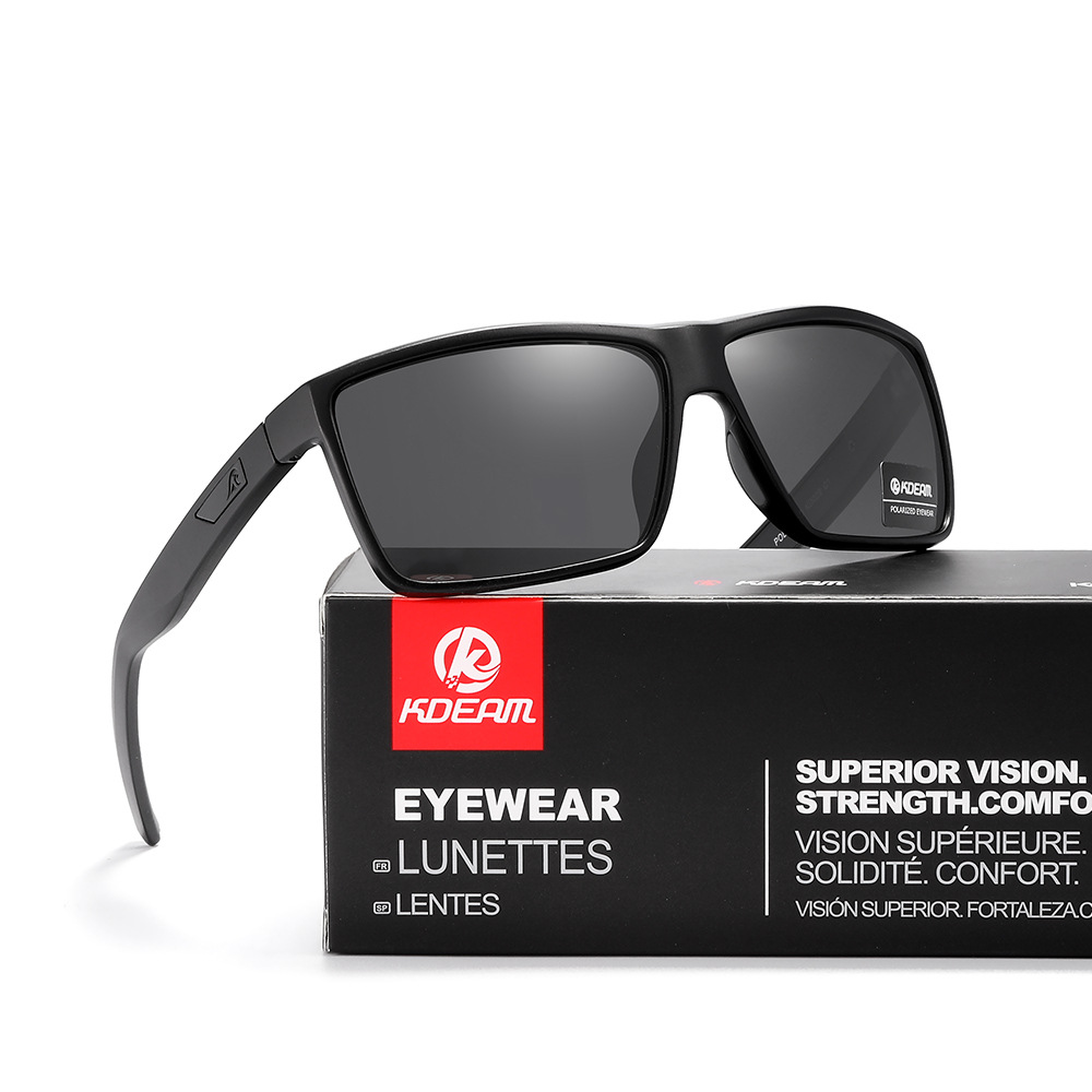 KDEAM neue quadratische rahmen brille männer fahren polarisierte sonnenbrille outdoor reise anti UV400 sonnenbrille KD029_voghion.com