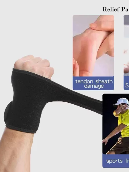 Men's and women's sports wristband training support aluminum plate single hole Velcro pressure double strap Palm protection cover