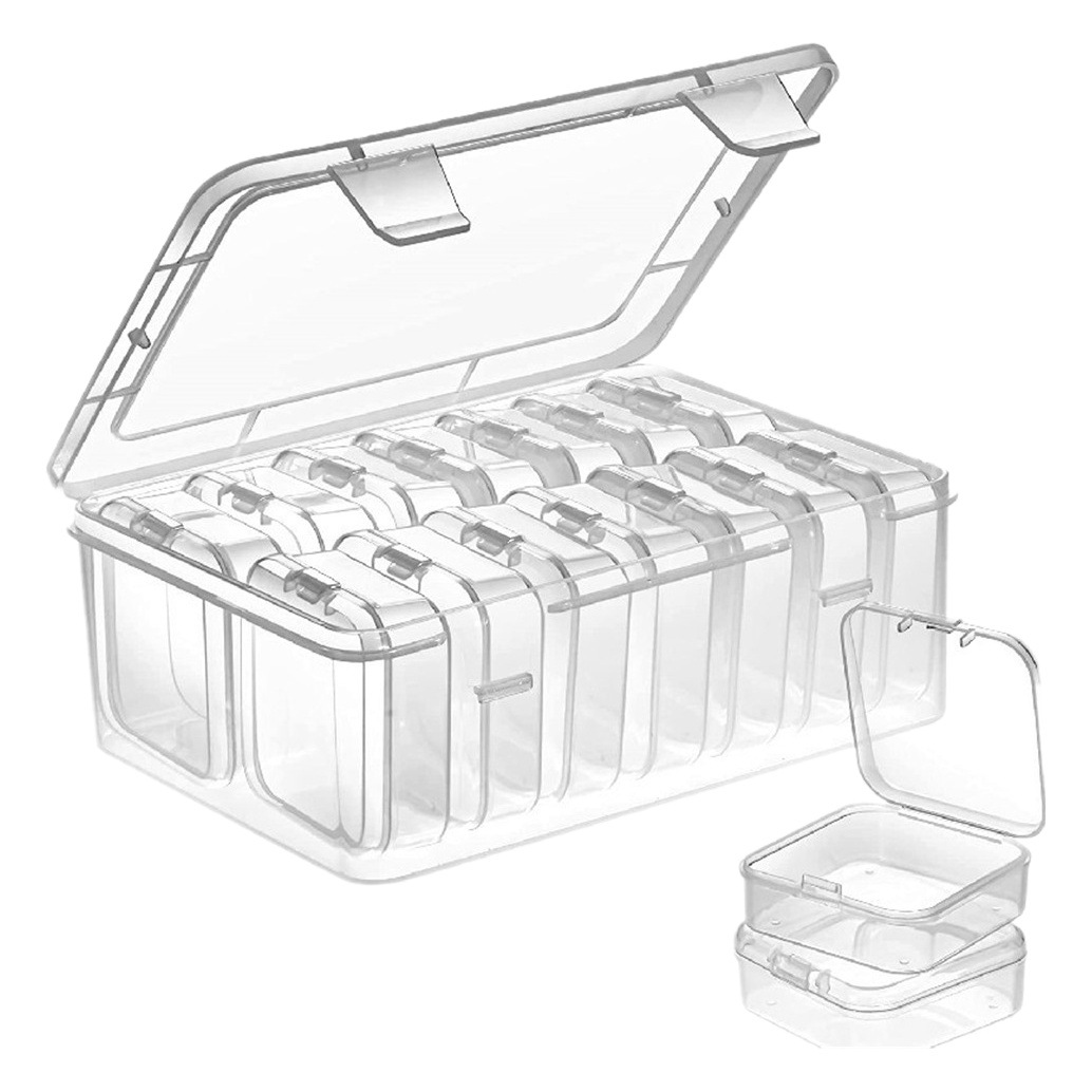 Venta caliente al aire libre 14-grid SECO caja de clasificación de almacenamiento de cuentas hechas a mano caja de almacenamiento de joyas caja de clasificación de joyas