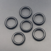 亚马逊爆款天然半宝石黑曜石扁戒戒指指环宽度6MM 17#18# 19# 20#