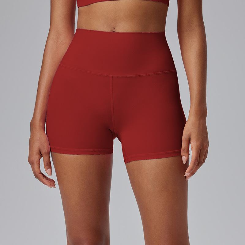 [three-quarter pants with t-line] angora red