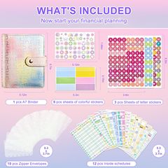 亞馬遜跨境創意兒童手賬本a7計劃本活頁夾6孔現金預算筆記本