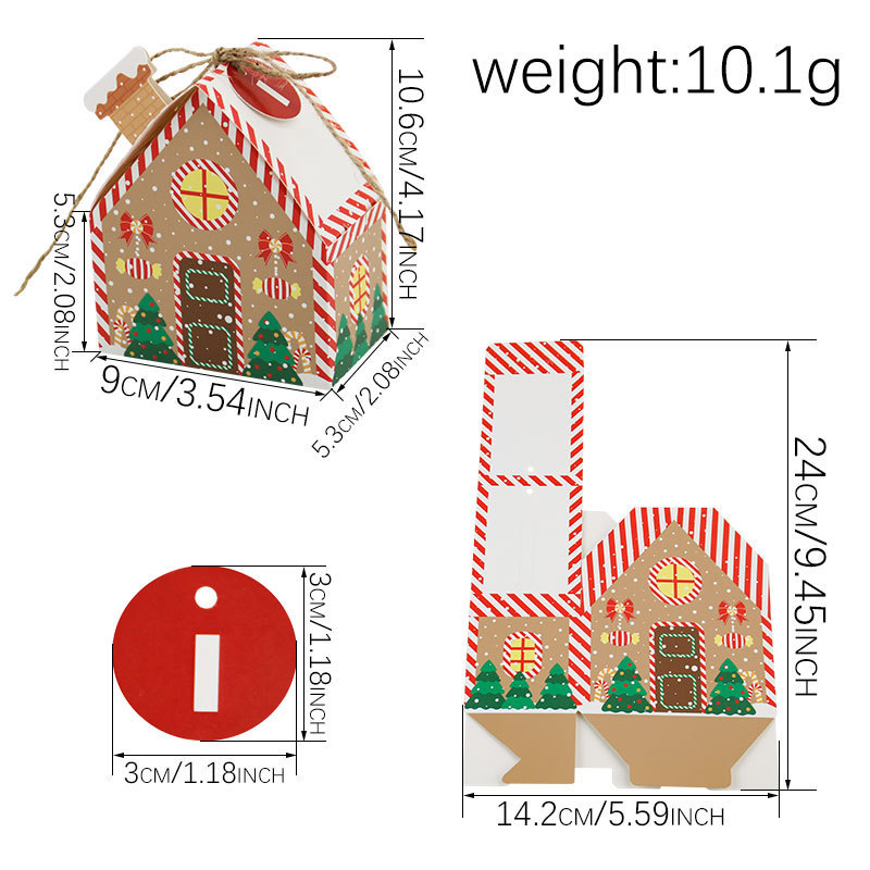 国境を越えた貿易クリスマスキャンディボックス新しい小さな家アドベントカレンダーボックスクリスマスギフトウェディングキャンディ包装ボックス|undefined