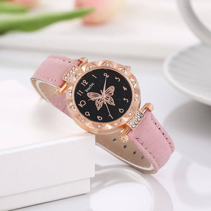 Cross-Border E-Commerce Hot Selling Women's Watch Large Butterfly Casual Decorative Watch Girls High-End Quartz Watch Wholesale