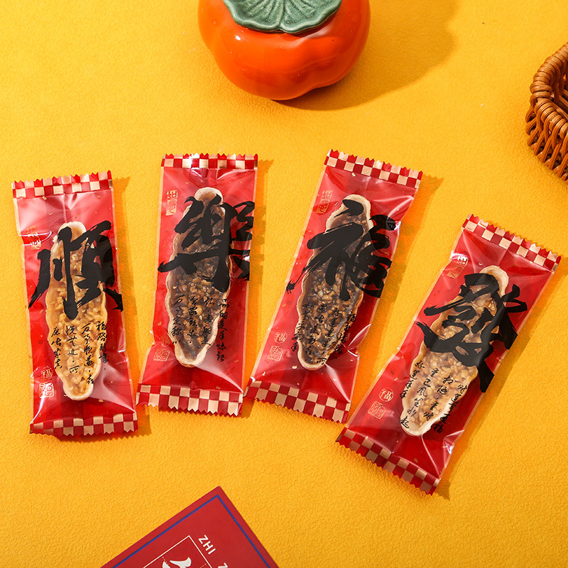 Clásico tipo barco de arroz glutinoso embalaje rectangular máquina de hornear bolsa de sellado en stock fábrica al por mayor bolsa de embalaje de piruletas