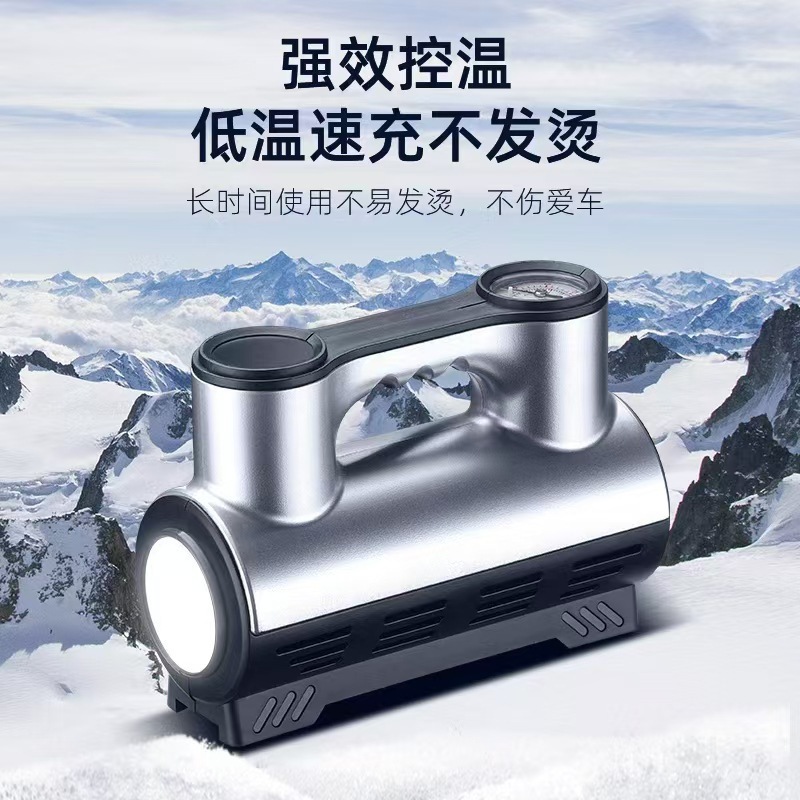 Car-Mounted Dual-Cylinder High-Power Air Pump with Digital Display, Electric High-Pressure Car Air Pump, Portable Tire Inflator for Vehicles