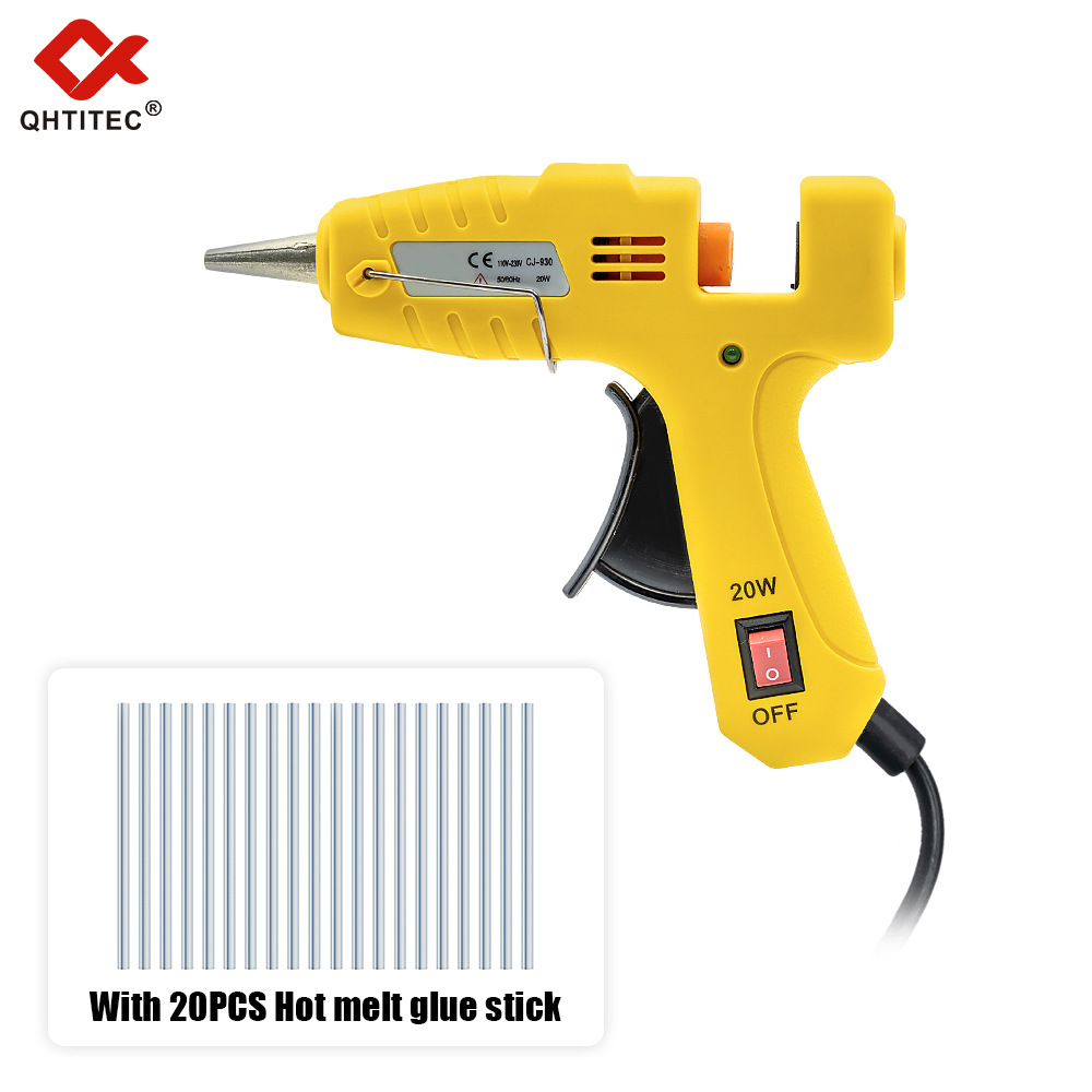 Mini Pistola de Silicona Termofusible 20W Multifuncional para Manualidades Escolares y del Hogar