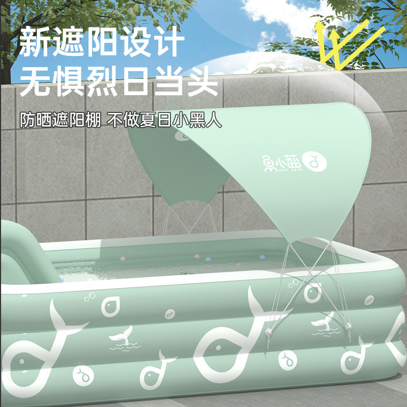 Travel inflatable swimming pool, aqua park, beach toy play in water 3