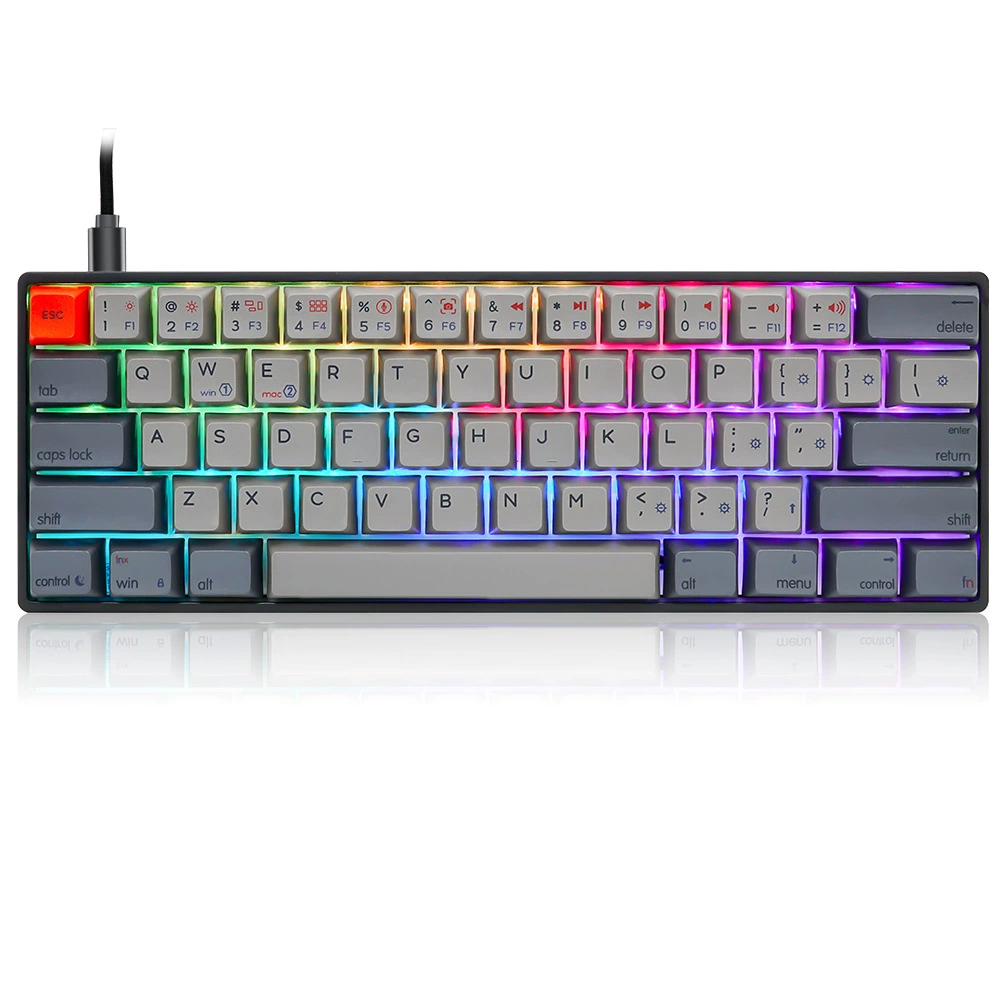 SKYLOONG GK61/SK61/Game Machinery клавиатура RGB проводная/трехрежимная клавиатура с подвижными клавишами из ПБТ с подогревом