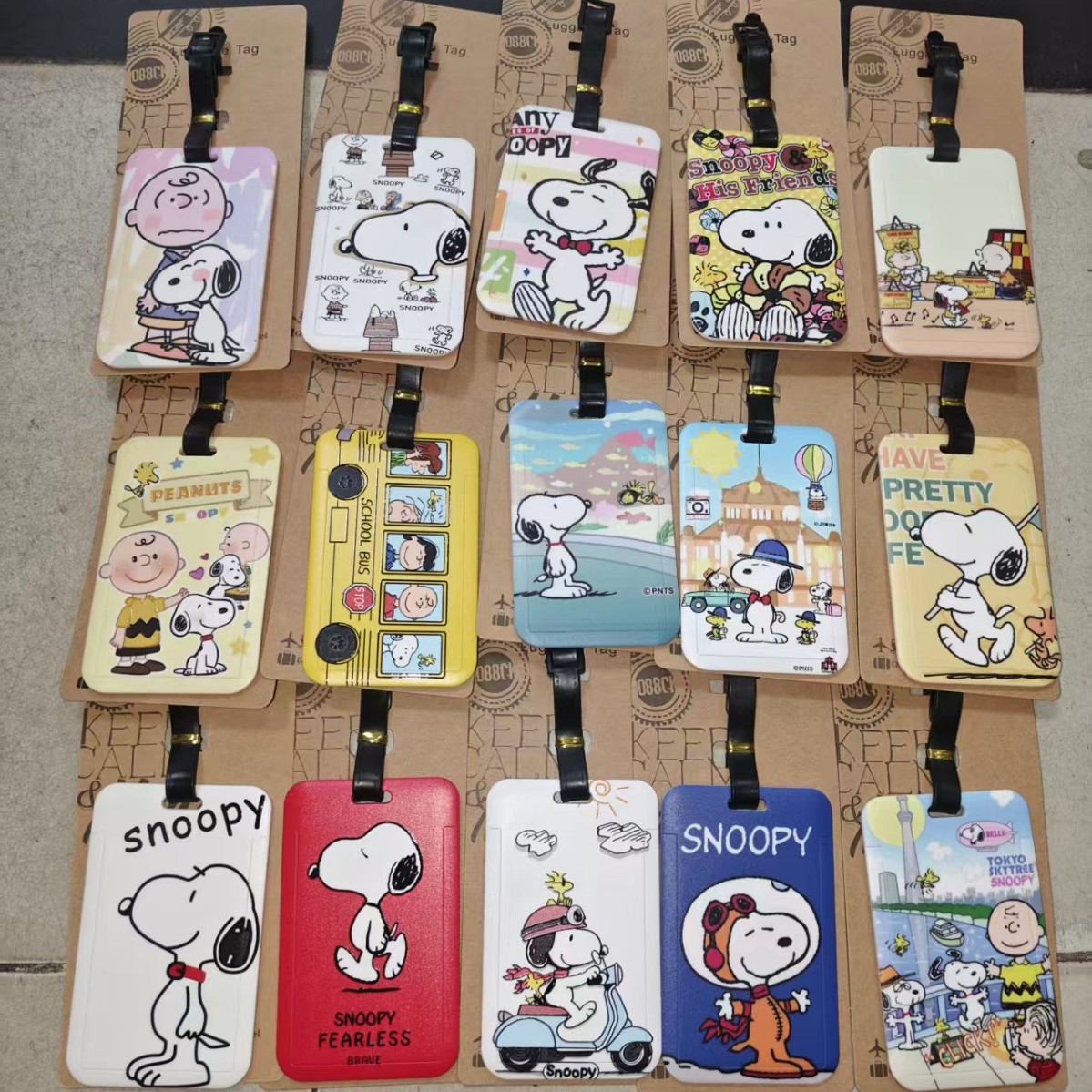 Cartoon Creative Travel Supplies Snoopy Hard Plastic Luggage Bag Tag Shipping Tag Identification Tag Luggage Tag
