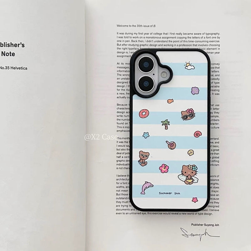 Korean Ins Surfing Kt Suitable for Iphone15 Anti-Fall 16Promax Mobile Phone Case Apple 14P Korean 13 Hard 12 Korean Ins Surfing Kt Suitable for Iphone15 Anti-Fall 16Promax Mobile Phone Case Apple 14P Korean 13 Hard 12