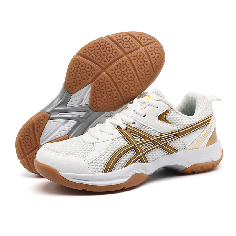 Nuevos zapatos transfronterizos de bádminton de malla transpirable de verano, competencia de combate real profesional, zapatos de carrera nocturna para estudiantes masculinos y femeninos