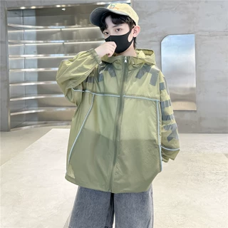 男童夏装防晒衣服2025新款男孩中大童薄款外套夏季儿童夏款皮肤衣