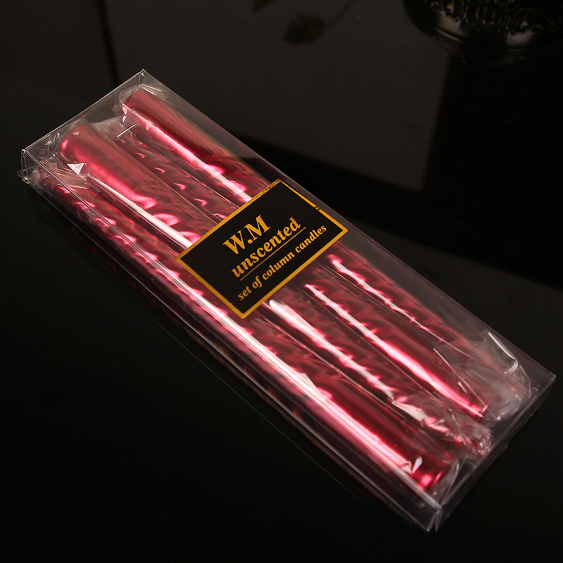 Vela de la boda multicolor vela espiral tira de oro rojo blanco plata candelabro cumpleaños nacarado mesa de noche