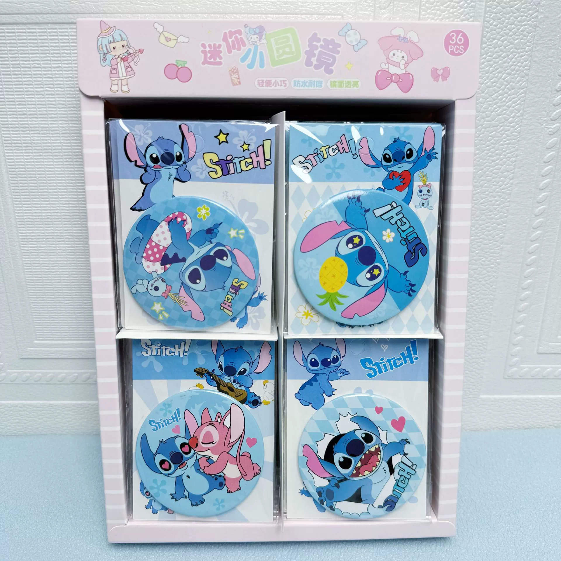 Новый мини-круглое карманное зеркальце Sanrio YJ-014, портативное косметическое зеркало для студентов