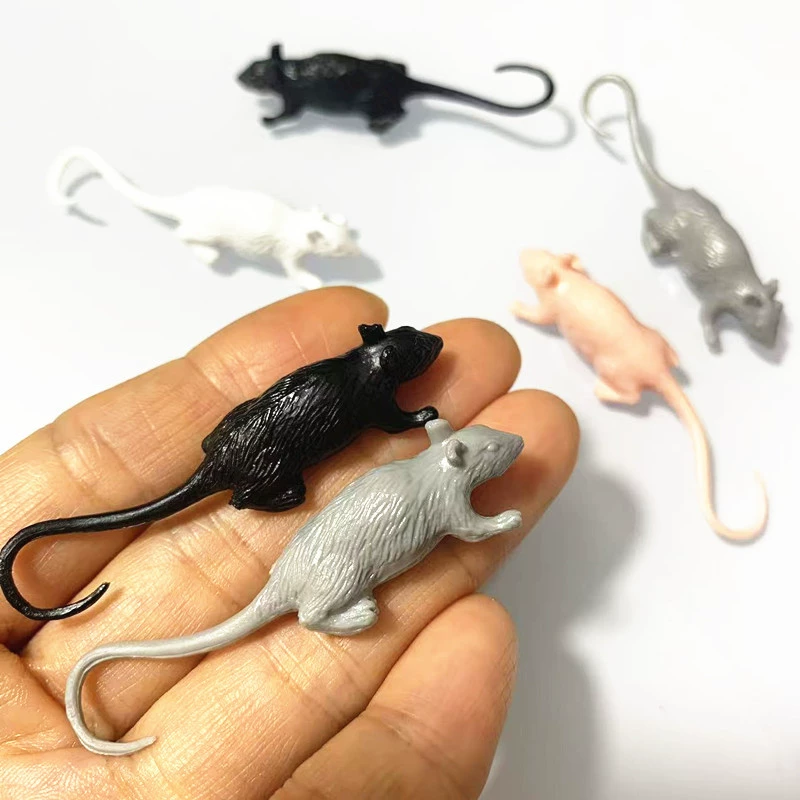 Миниатюрная пластиковая поддельная мышь для Хэллоуина, реалистичная маленькая модель мыши, аксессуар для розыгрышей.