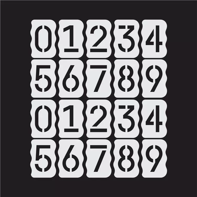 广告车牌号码地址门牌自由组合英文字母数字喷漆绘图模板stencil