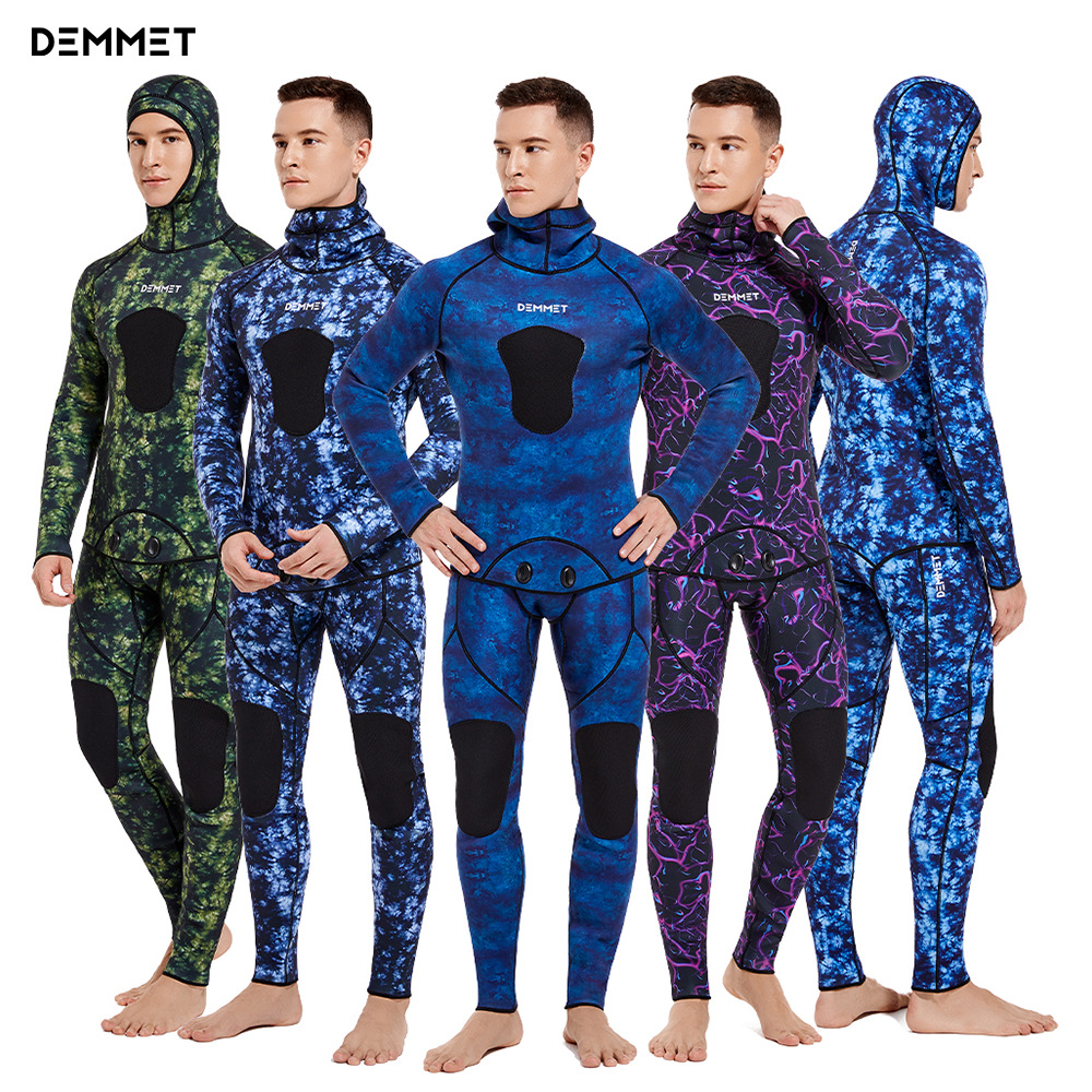 Camouflage Fish Hunting Suit Two-Piece Men's 3MM Neoprene Diving Suit Warm Cold-proof Snorkeling Surfing Swimming Wet Suit