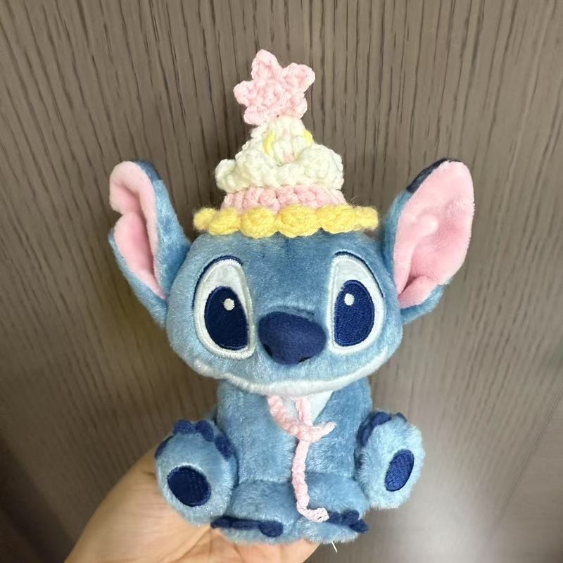 完成品リロアンドスティッチぬいぐるみ帽子ヘッドギアよだれかけ 12 センチメートル綿人形人形かわいい|undefined