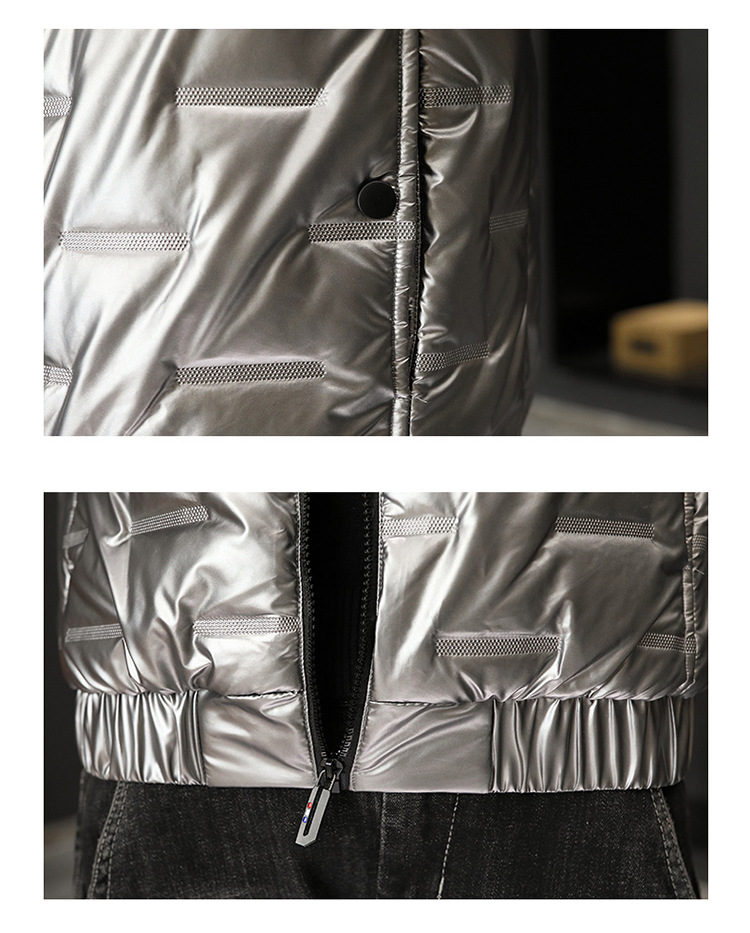Men's Glossy Hooded Down Jacket Casual Padded Winter Coat_voghion.com
