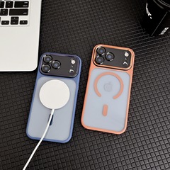适用苹果17手机壳iphone17pro透明磨砂磁吸防撞保护彩色高级新款