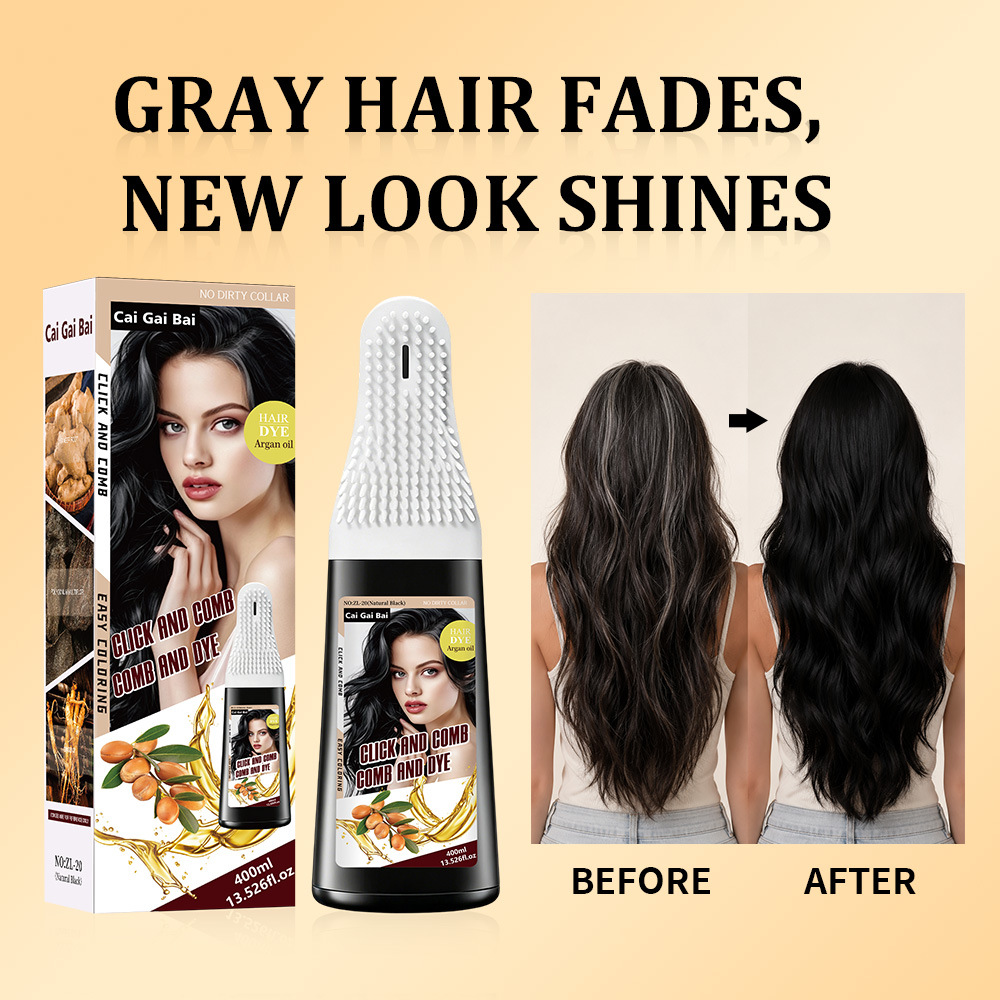 Tinte en Crema para Canas con Peine, Cobertura de Canas para Cabello image 5