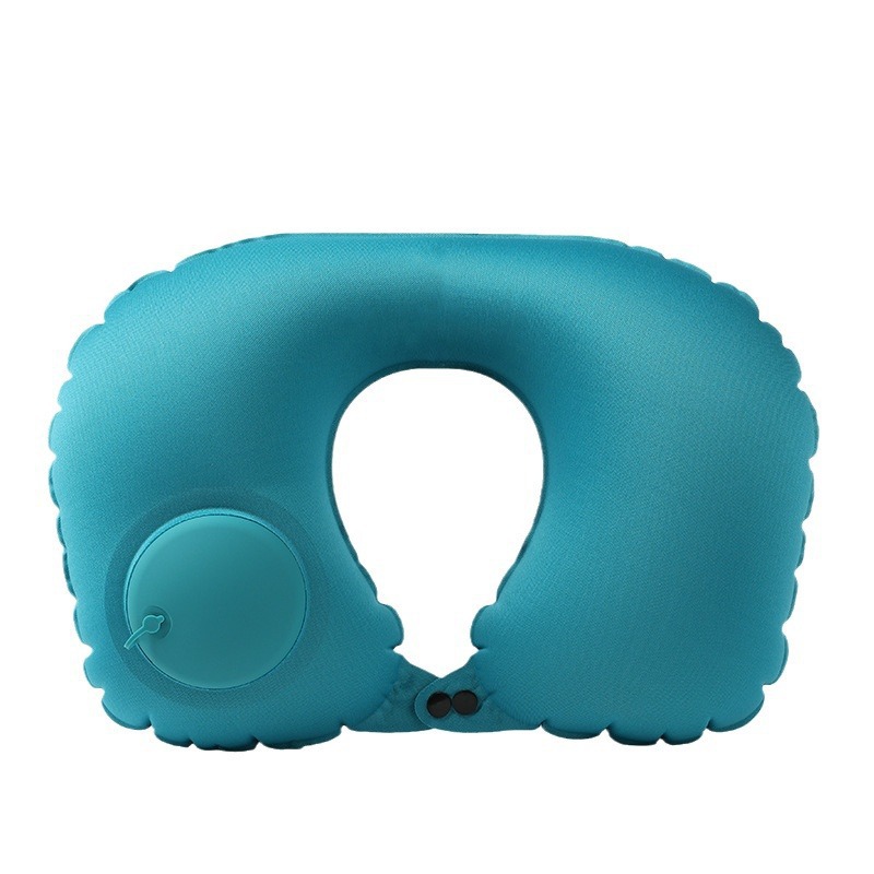 Travel neck pillow at lunchtime