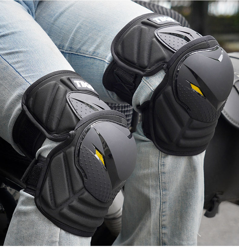 Motorcycle Knee Pads, Motorcycle Protective Gear, Summer Windproof Protective Equipment, Anti-Fall Elbow Pads, Four-Piece Set, Thin Style for Men and Women