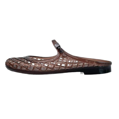 2025 new European and American style single lightweight luxury water-resistant pomegranate red Mary Jane jelly sandals for women, crystal shoes