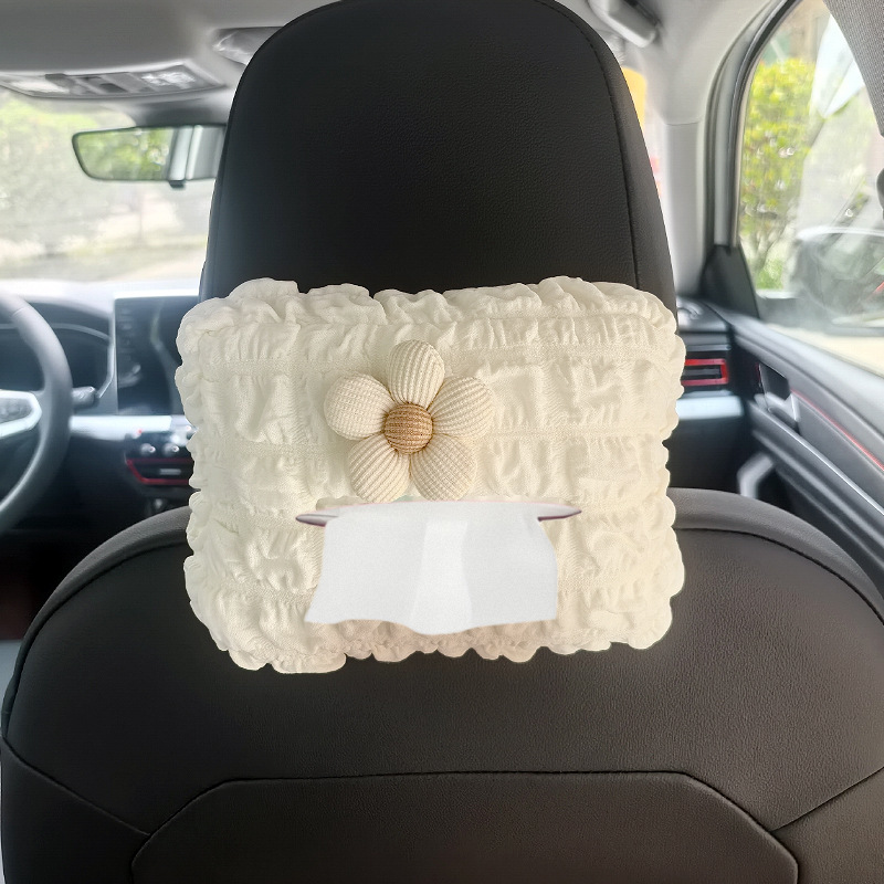 Caja de pañuelos del asiento del automóvil Bolsa de pañuelos multifunción del automóvil Caja del apoyabrazos del automóvil Bolsa de almacenamiento de toallas de papel del respaldo del asiento Decoración