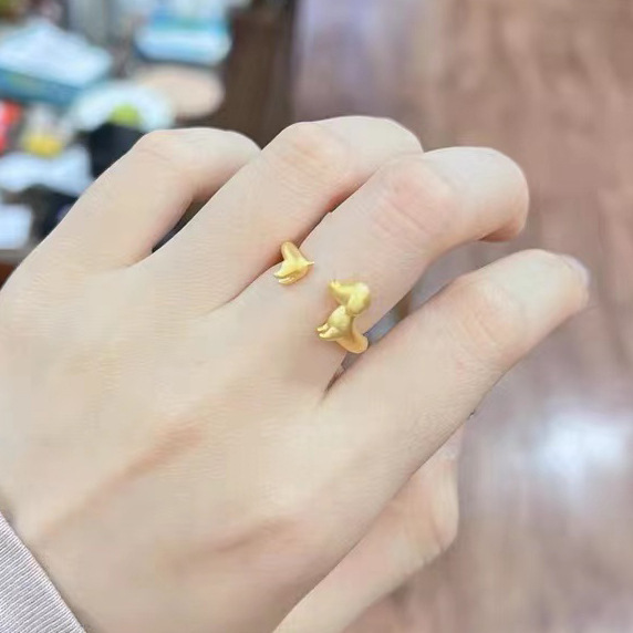 Small design cute matte universal ring