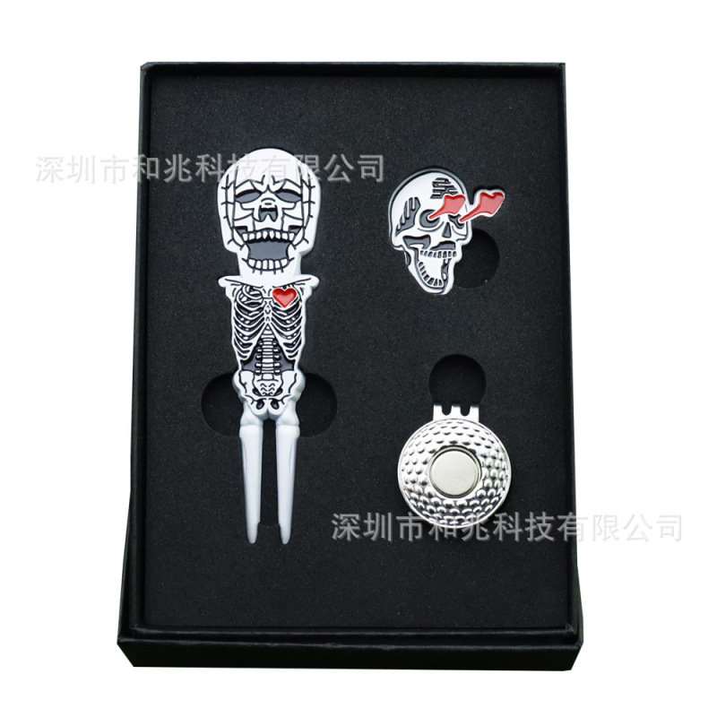 高尔夫果岭叉可折叠配磁性马克金属球位标多功能弹出式修复叉铲草|undefined