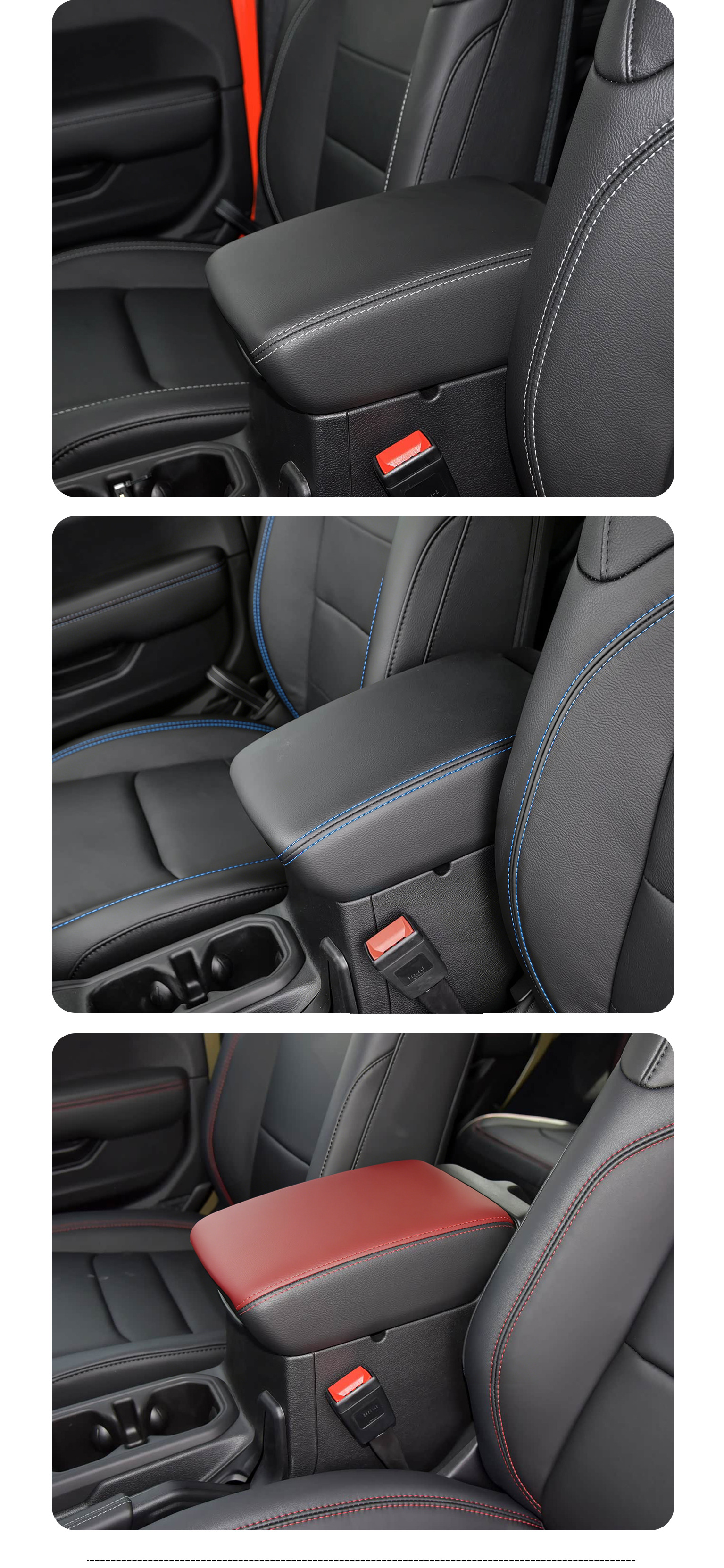 Armrest Box Leather Cover for Jeep Wrangler 2018-2026
