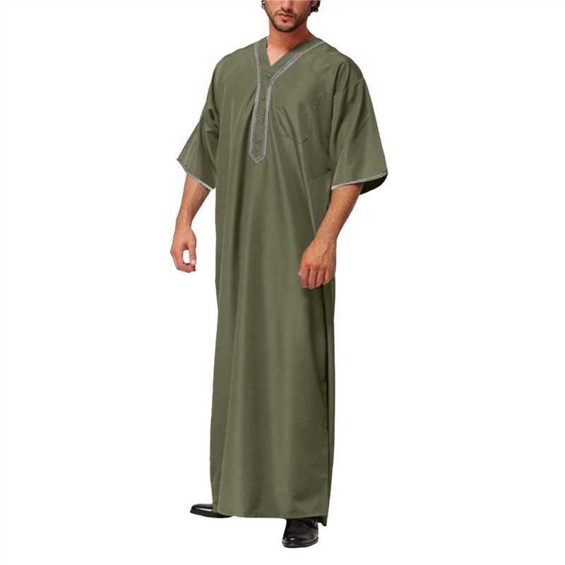 Chemise ample à boutons pour homme, style musulman, moyen-oriental, arabe, Dubaï, Malaisie, vêtements pour hommes_voghion.com