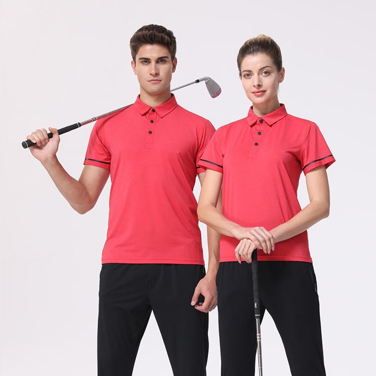 Summer New Quick-Drying Lapel Polo Shirt Men's Sports Short-Sleeved T-Shirt Women's Outdoor Golf Running Loose Half-Sleeve