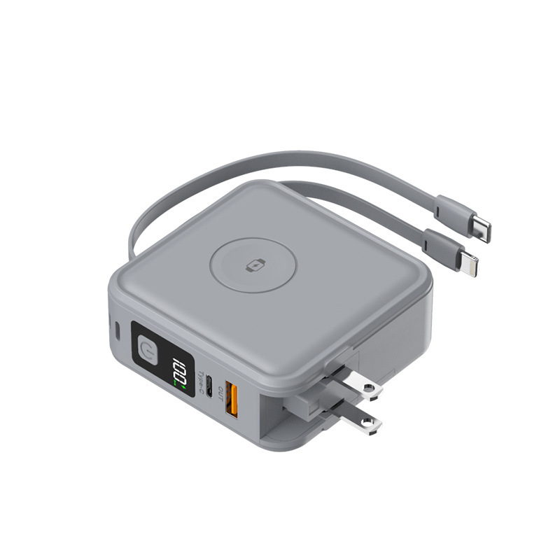 8-in-1 15000 mAh コード付き磁気ワイヤレスパワーバンクは、IWATCH ウォッチヘッドフォンの充電をサポートします|undefined