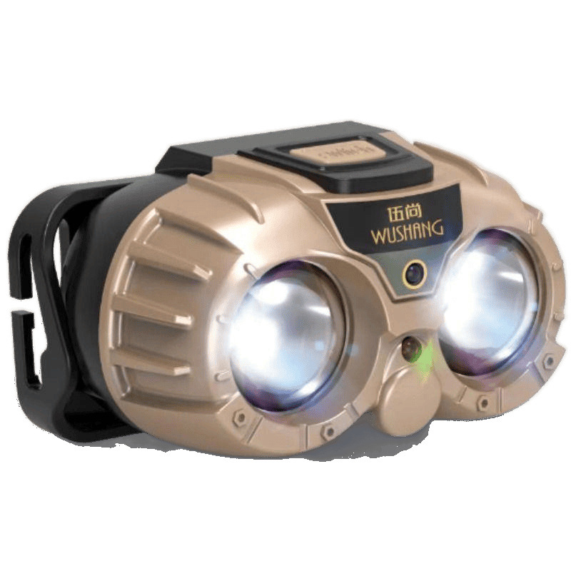 Lámpara delantera super brillante recargable montada en la cabeza inducción de luz brillante linterna de pesca nocturna lámpara de batería eléctrica image 6