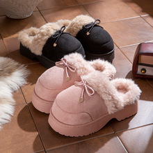 女士棉拖鞋防水可拆卸秋冬季2025新款EVA厚底加绒室内居家棉拖女